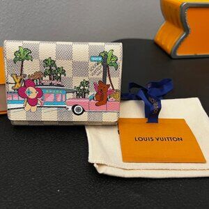Louis Vuitton Victorine Wallet Hollywood Christmas Animation 2021 Damier Azur